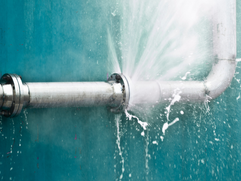 SecurU Water Leak Detection - pipe bursting