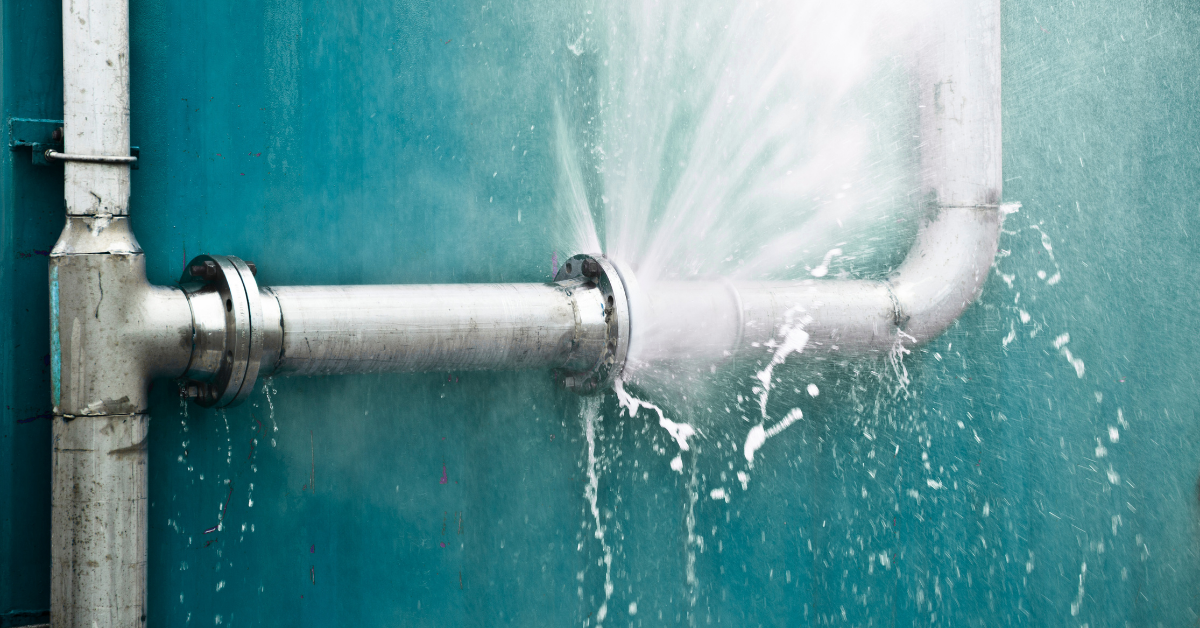 SecurU Water Leak Detection - pipe bursting