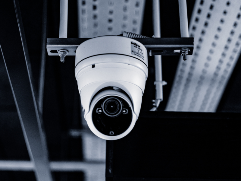 commercial security system image of a single security camera