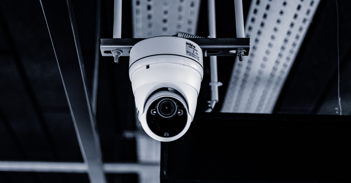 commercial security system image of a single security camera