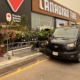 commercial security maintenance appointment with a SecurU service van outside of a retail job site